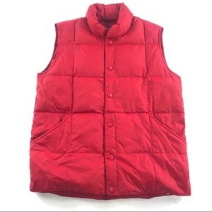 Lands' End Down Red Vest, Square-Quilted